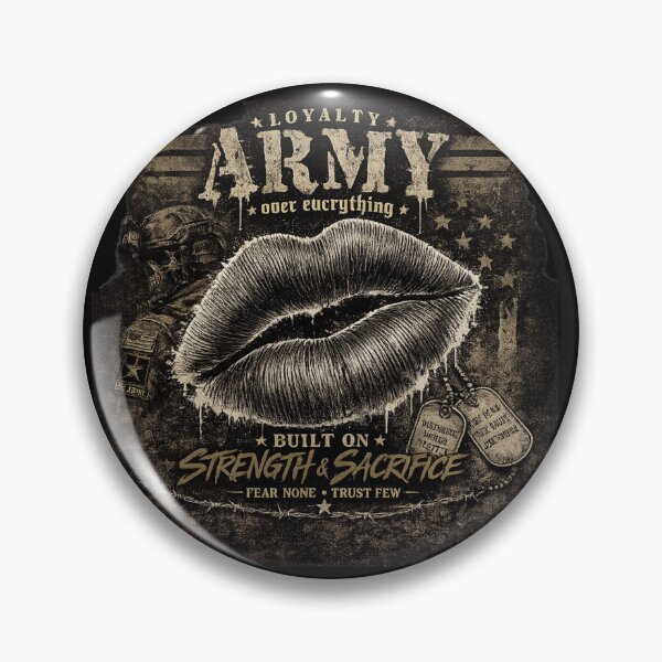 Item preview, Loyalty Army Military Lips Graphic Strength & Sacrifice Streetwear Design designed and sold by Twisted Visions.