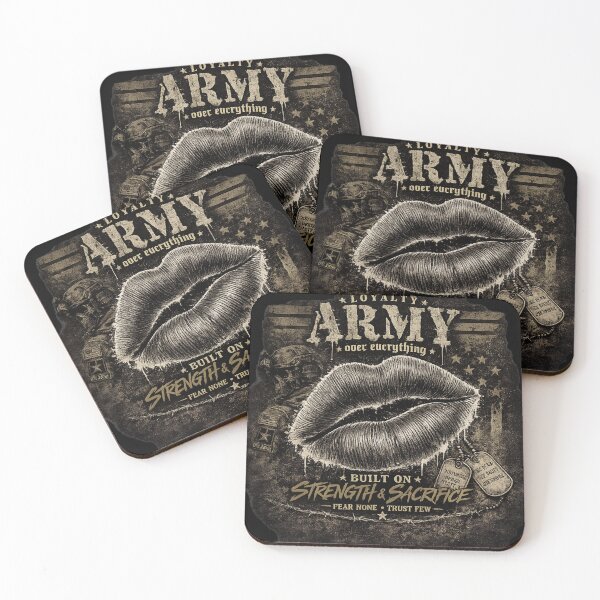 Item preview, Loyalty Army Military Lips Graphic Strength & Sacrifice Streetwear Design designed and sold by Twisted Visions.