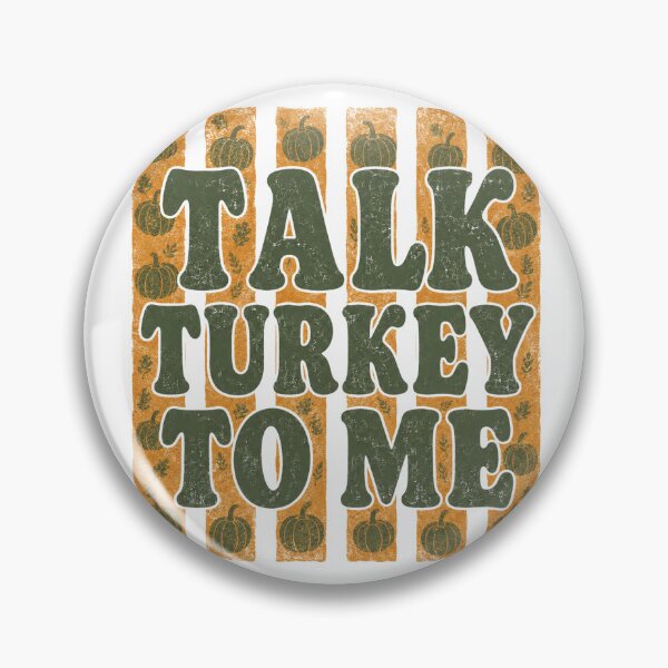Item preview, Talk Turkey To Me Funny Thanksgiving Retro Groovy Pumpkin designed and sold by Yellowriversss.
