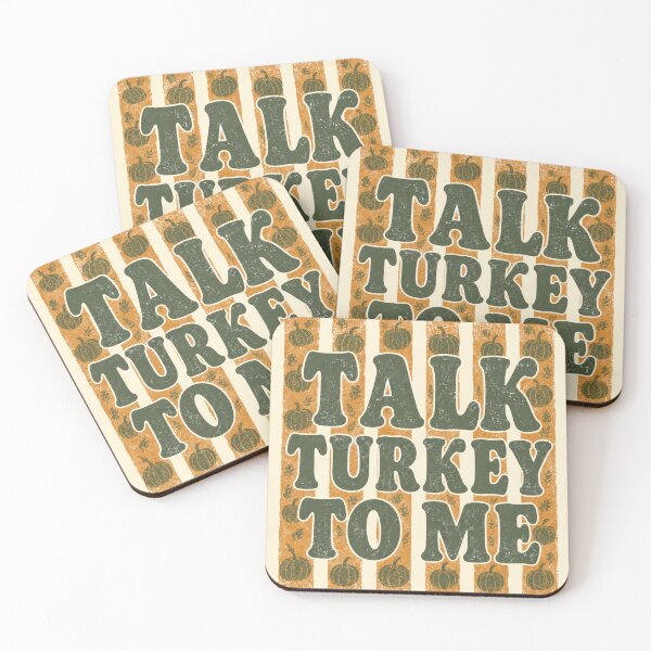 Item preview, Talk Turkey To Me Funny Thanksgiving Retro Groovy Pumpkin designed and sold by Yellowriversss.