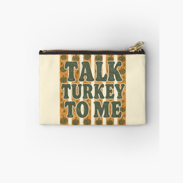 Item preview, Talk Turkey To Me Funny Thanksgiving Retro Groovy Pumpkin designed and sold by Yellowriversss.