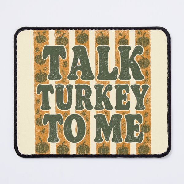 Item preview, Talk Turkey To Me Funny Thanksgiving Retro Groovy Pumpkin designed and sold by Yellowriversss.