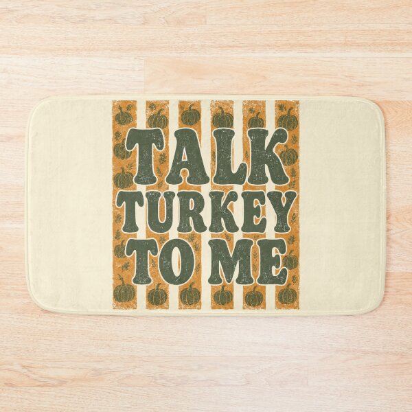Item preview, Talk Turkey To Me Funny Thanksgiving Retro Groovy Pumpkin designed and sold by Yellowriversss.