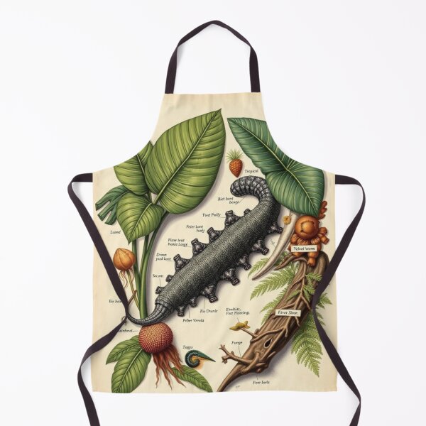Item preview, Velvet Worm Botanical Illustration | Scientific Wildlife Nature Print designed and sold by MystiColo.