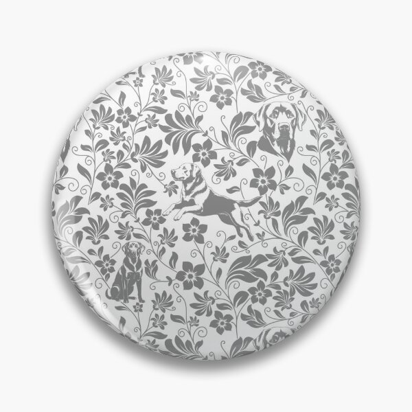 Item preview, Labrador Retriever Floral Pattern | Elegant Botanical Dog Design Grey designed and sold by WildLakePatterns.