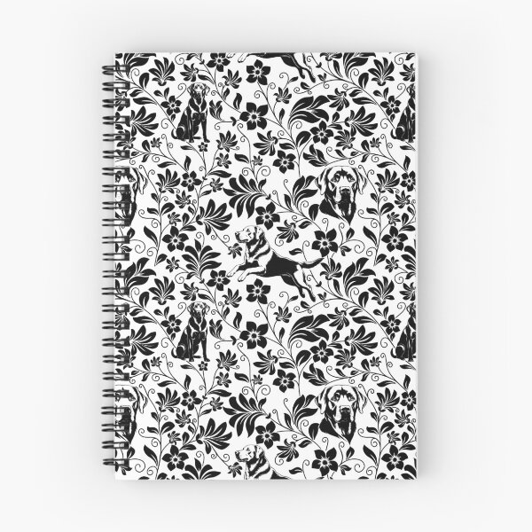 Item preview, Labrador Retriever Floral Pattern | Elegant Botanical Dog Design Black designed and sold by WildLakePatterns.