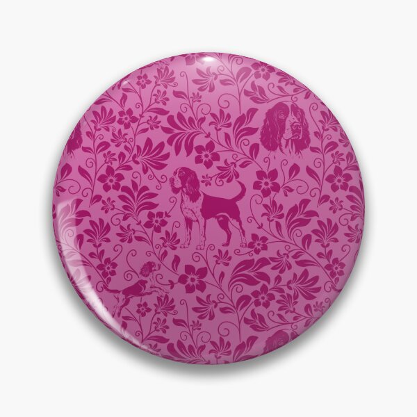 Item preview, Springer Spaniel Floral Pattern | Elegant Botanical Dog Design Pink designed and sold by WildLakePatterns.