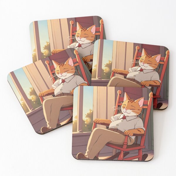 Item preview, Illustration - Relaxing Feline, Warm and Nostalgic Atmosphere designed and sold by World-Pets.