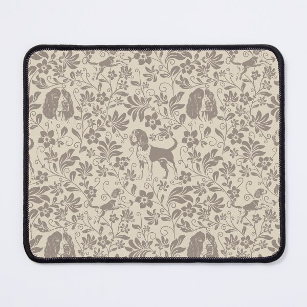 Item preview, Springer Spaniel Floral Pattern | Elegant Botanical Dog Design Sepia designed and sold by WildLakePatterns.