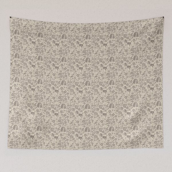 Item preview, Springer Spaniel Floral Pattern | Elegant Botanical Dog Design Sepia designed and sold by WildLakePatterns.