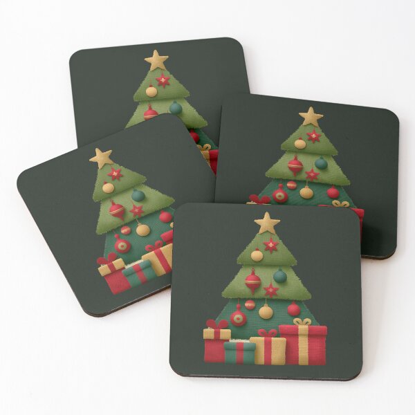 Item preview, Trendy Textured Christmas Tree with Holiday Gifts designed and sold by colorful-white.