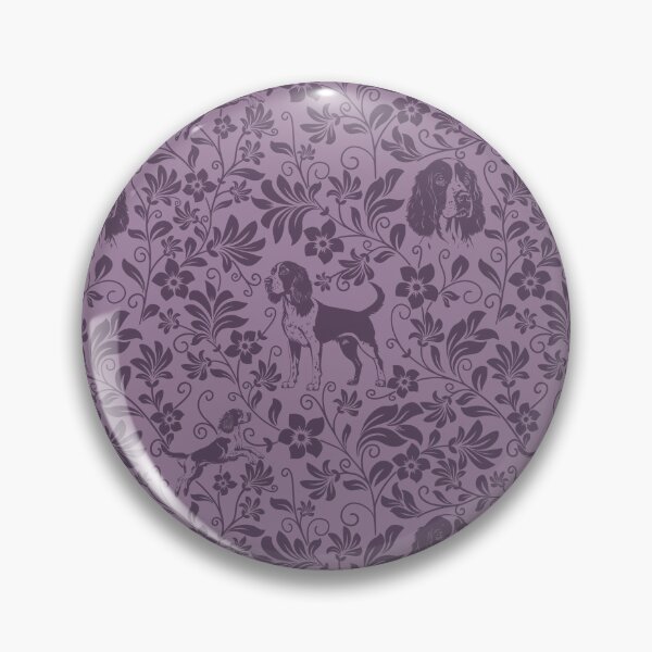 Item preview, Springer Spaniel Floral Pattern | Elegant Botanical Dog Design Purple designed and sold by WildLakePatterns.
