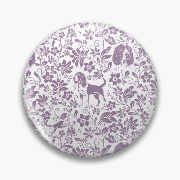 Item preview, Springer Spaniel Floral Pattern | Elegant Botanical Dog Design Lavender designed and sold by WildLakePatterns.