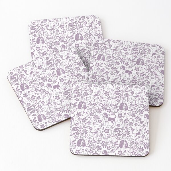 Item preview, Springer Spaniel Floral Pattern | Elegant Botanical Dog Design Lavender designed and sold by WildLakePatterns.