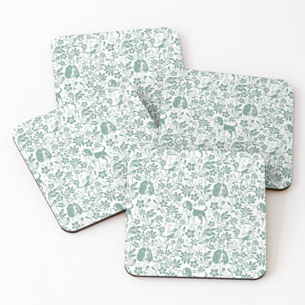 Item preview, Springer Spaniel Floral Pattern | Elegant Botanical Dog Design Green designed and sold by WildLakePatterns.