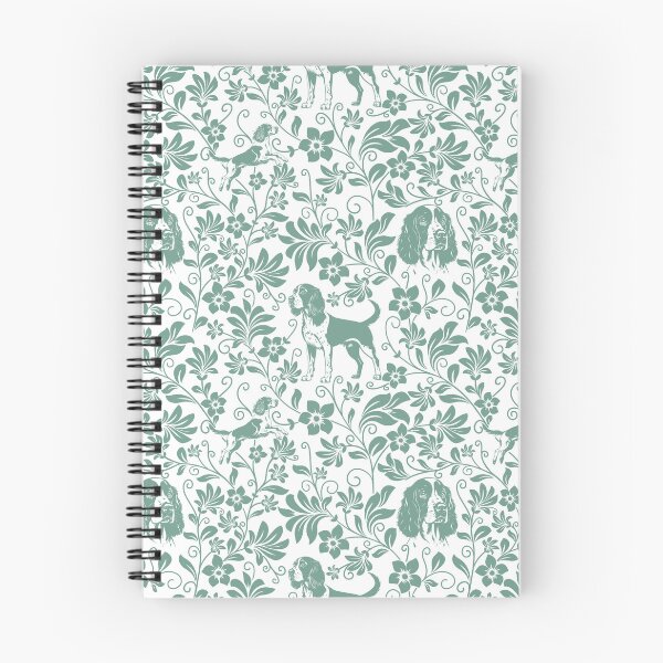 Item preview, Springer Spaniel Floral Pattern | Elegant Botanical Dog Design Green designed and sold by WildLakePatterns.