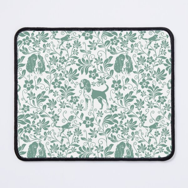 Item preview, Springer Spaniel Floral Pattern | Elegant Botanical Dog Design Green designed and sold by WildLakePatterns.