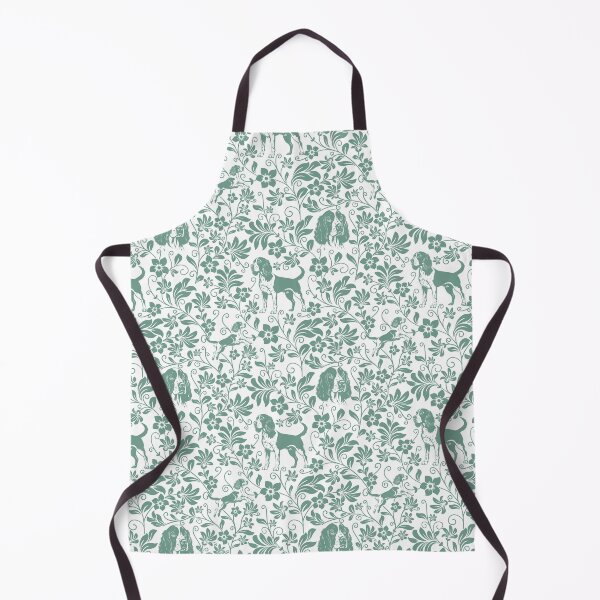 Item preview, Springer Spaniel Floral Pattern | Elegant Botanical Dog Design Green designed and sold by WildLakePatterns.