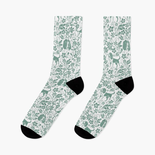 Item preview, Springer Spaniel Floral Pattern | Elegant Botanical Dog Design Green designed and sold by WildLakePatterns.