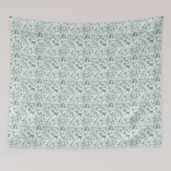 Item preview, Springer Spaniel Floral Pattern | Elegant Botanical Dog Design Green designed and sold by WildLakePatterns.