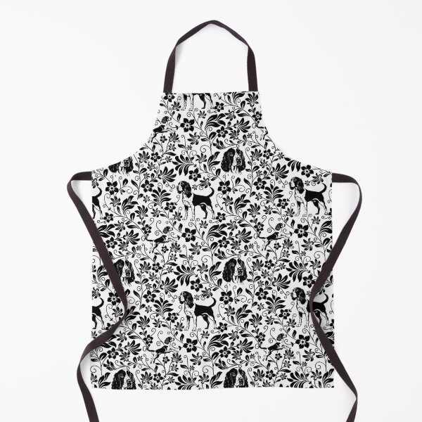 Item preview, Springer Spaniel Floral Pattern | Elegant Botanical Dog Design Black designed and sold by WildLakePatterns.