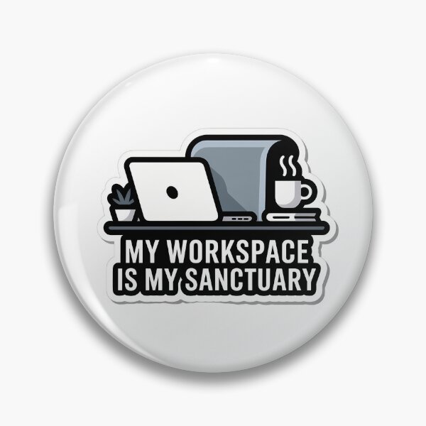 Item preview, Workspace Sanctuary Minimalist Quote designed and sold by NiftyWrx.