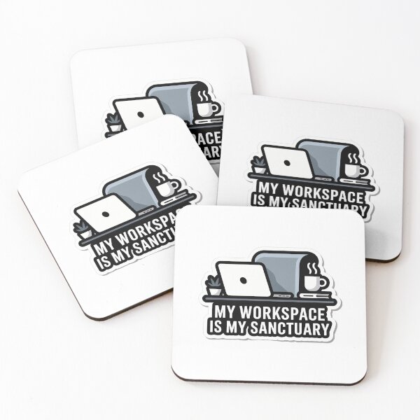 Item preview, Workspace Sanctuary Minimalist Quote designed and sold by NiftyWrx.