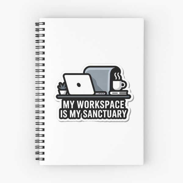 Item preview, Workspace Sanctuary Minimalist Quote designed and sold by NiftyWrx.