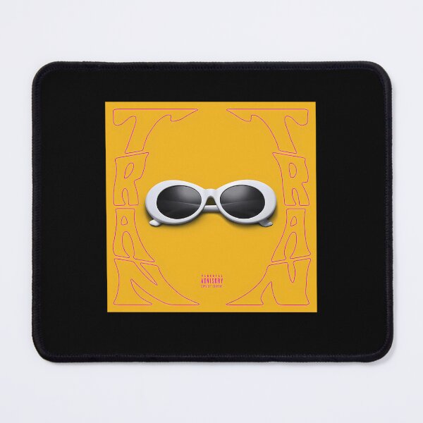 Item preview, Oval Sunglasses Yellow Background Wavy Pink Outline designed and sold by lacnghia9645f.