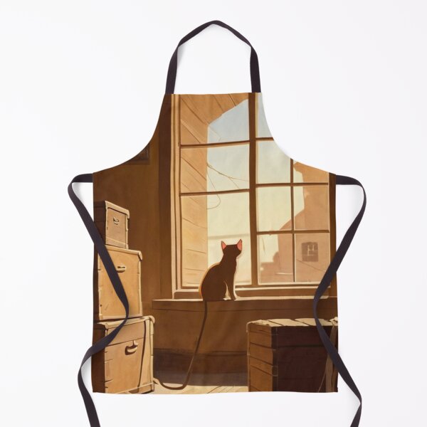 Item preview, Illustration - Solitary Feline, Pictorial Interior Scene designed and sold by World-Pets.