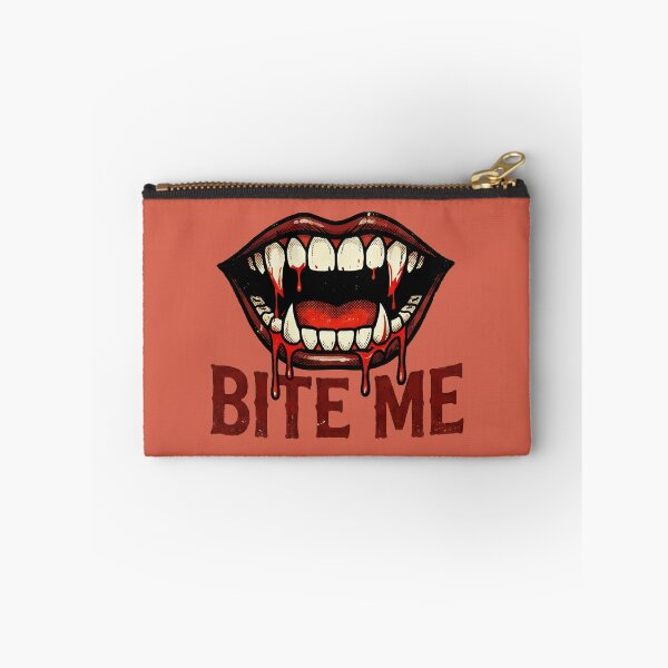Item preview, Vintage Vampire Fangs Bite Me Bloody Teeth Halftone Comic Art T-Shirt designed and sold by BKSARYLIFE.