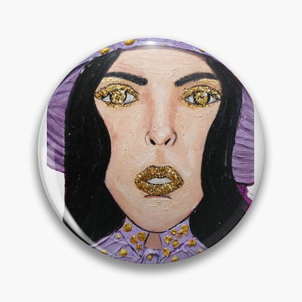 Item preview, Lavender Empress Portrait - Y2K Golden Surreal Art designed and sold by Sylwka447.
