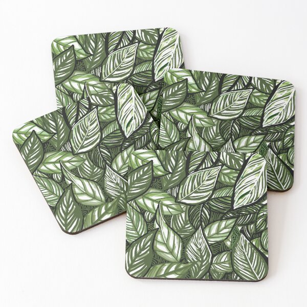 Item preview, Lush Botanical Leaf Pattern Hand Drawn Jungle Art designed and sold by Cloud-Siren.
