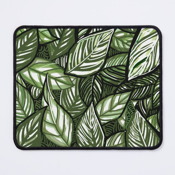 Item preview, Lush Botanical Leaf Pattern Hand Drawn Jungle Art designed and sold by Cloud-Siren.