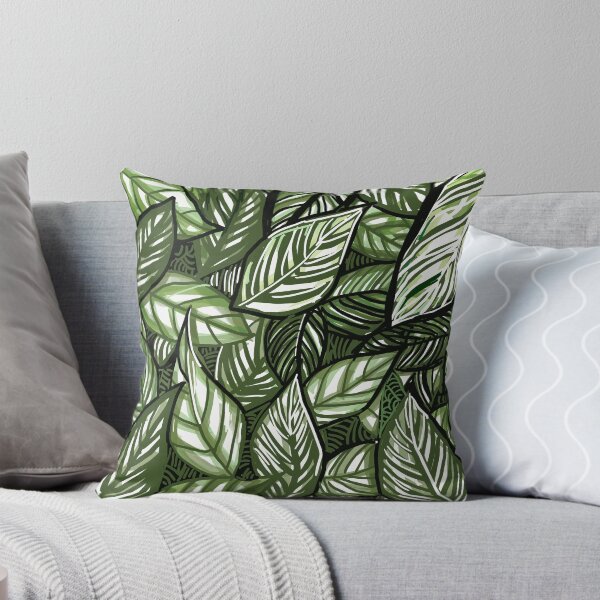 Item preview, Lush Botanical Leaf Pattern Hand Drawn Jungle Art designed and sold by Cloud-Siren.