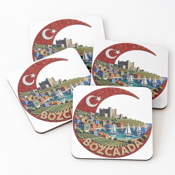 Item preview, Bozcaada Island Mosaic Travel Sticker Summer Souvenir designed and sold by Imaginarium of Chaos falcon88 .