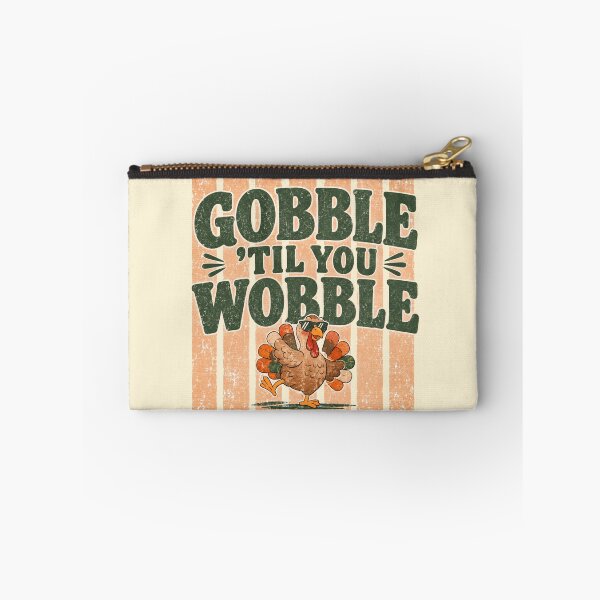 Item preview, Gobble Til You Wobble Funny Thanksgiving Turkey Retro Vintage designed and sold by Yellowriversss.