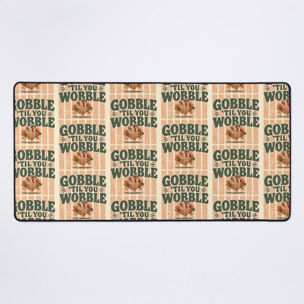 Item preview, Gobble Til You Wobble Funny Thanksgiving Turkey Retro Vintage designed and sold by Yellowriversss.
