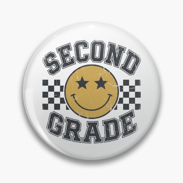 Item preview, Second Grade Smiley Face Art Print - Retro Groovy Star Eyes Back to School Student Gift designed and sold by raedattia.