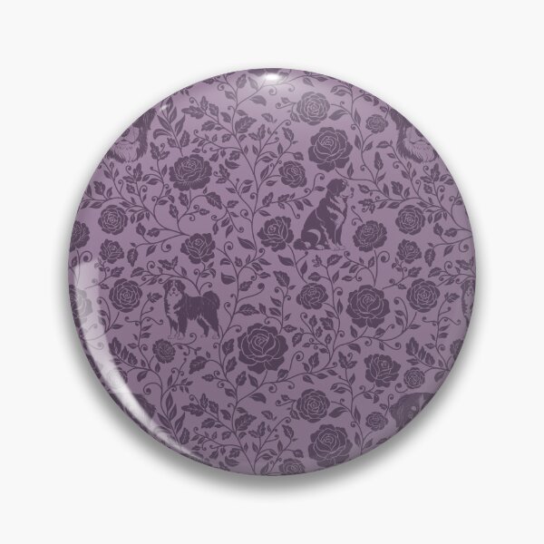 Item preview, Bernese Mountain Dog Floral Pattern | Elegant Botanical Dog Design Purple designed and sold by WildLakePatterns.