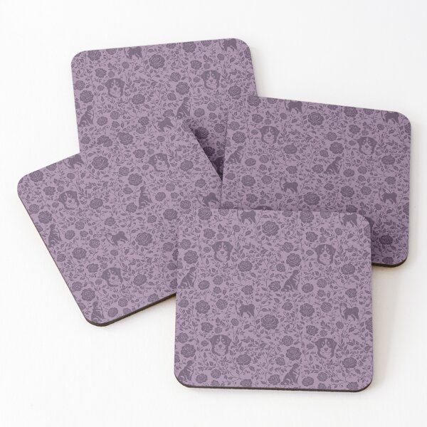 Item preview, Bernese Mountain Dog Floral Pattern | Elegant Botanical Dog Design Purple designed and sold by WildLakePatterns.