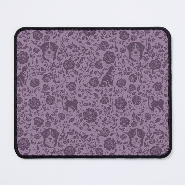 Item preview, Bernese Mountain Dog Floral Pattern | Elegant Botanical Dog Design Purple designed and sold by WildLakePatterns.
