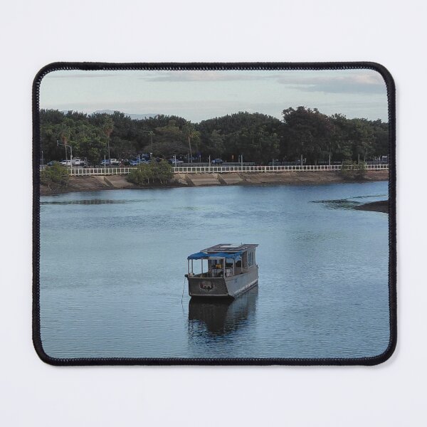 Item preview, A boat at South Townsville River during sunset designed and sold by pbchan.