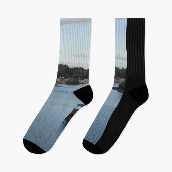 Item preview, A boat at South Townsville River during sunset designed and sold by pbchan.