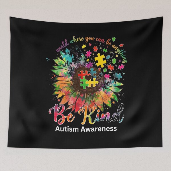 Item preview, Be Kind Sunflower Puzzle Autism Awareness  designed and sold by tricartitijar.