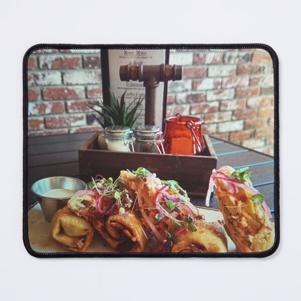 Item preview, Plated Gourmet Tacos in Rustic Setting designed and sold by zhidmitc.