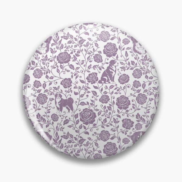 Item preview, Bernese Mountain Dog Floral Pattern | Elegant Botanical Dog Design Lavender designed and sold by WildLakePatterns.