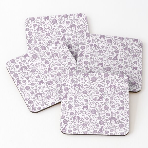 Item preview, Bernese Mountain Dog Floral Pattern | Elegant Botanical Dog Design Lavender designed and sold by WildLakePatterns.