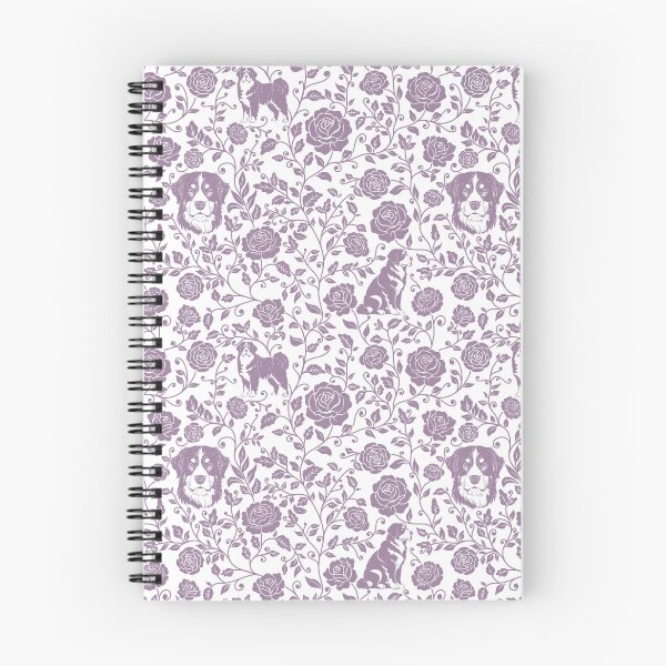 Item preview, Bernese Mountain Dog Floral Pattern | Elegant Botanical Dog Design Lavender designed and sold by WildLakePatterns.
