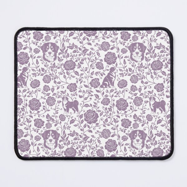 Item preview, Bernese Mountain Dog Floral Pattern | Elegant Botanical Dog Design Lavender designed and sold by WildLakePatterns.